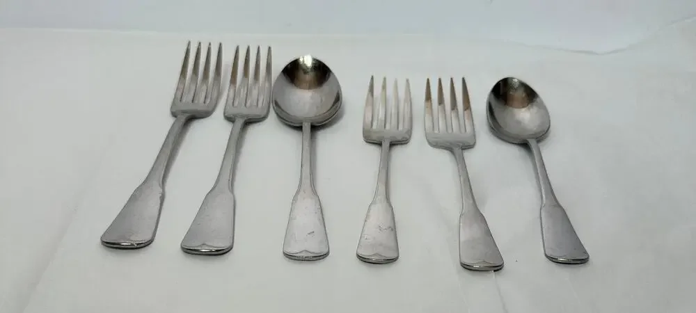 Oneida Plymoth Rock Stainless Set of 6 Dinner Salad Fork Tablespoon Teaspoon